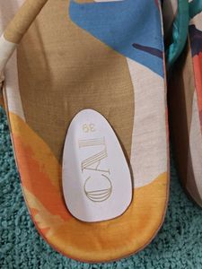 Colorful Abstract Print Flip-Flops