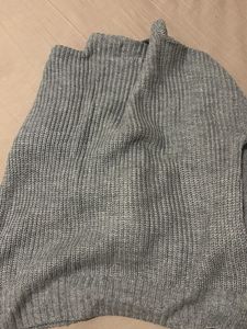 Cozy Grey Knit Sweater