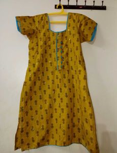 Yellow Printed Kurta 💛