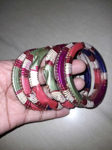 Set of 6 Beaded Bangles