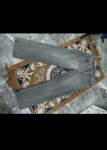 Grey Wash Straight Leg Jeans