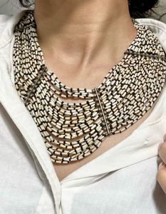 Multilayered Beaded Statement Necklace