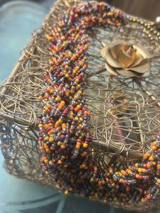 Multi-color Beaded Statement Necklace