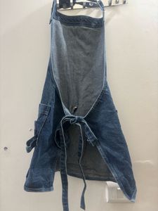 Denim Utility Halter Dress/ Apron