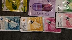 pack of 17, face , lip and eye mask