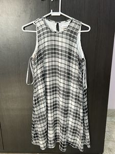 Plaid Sleeveless Mini Dress