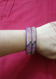 Sparkling Purple Bangles