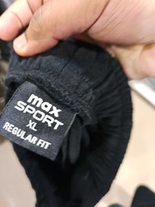 Comfortable Black Pants with white strips on the s