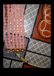 Elegant orange Beaded Choker Necklace
