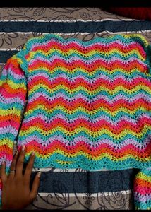 crochet multicoloured crop top