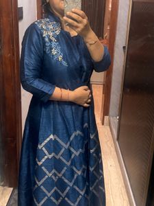 Elegant Blue Ethnic Gown