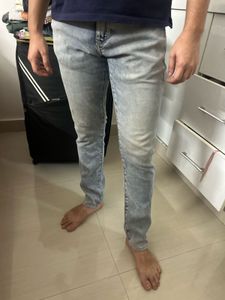 Men's Acid Wash Slim Fit Jeans