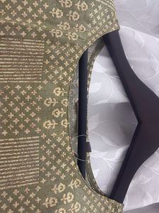 Olive Green Printed Kurta