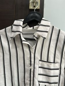 Striped Cropped Shirt
