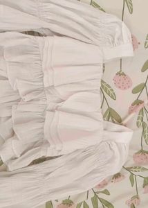 White Ruffle Blouse