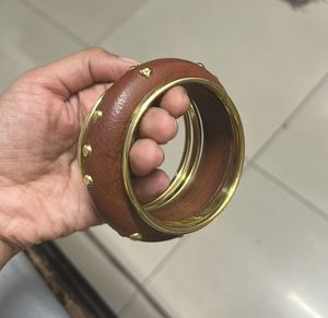 Stack Brown &amp; Gold Bangle Set