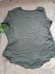 Olive Green Long Sleeve  Tunic top