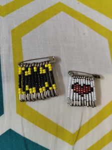 Spider-Man Beaded Safety Pin Brooch