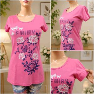 Pink "FAIRY" Floral T-Shirt