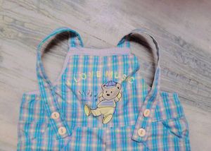 Cute Teddy Print Baby Dangri For Both Boys &amp; Girls