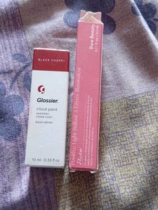 Glossier Cloud Paint & Rare Beauty Lip Gloss