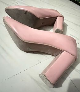Chic Pink Block Heels