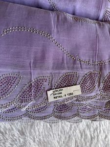 Elegant Lavender Embellished Saree❤️