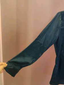 Satin Blue formal top