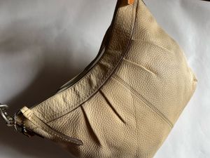 Coach Pleated Leather Shoulder Hobo Bag