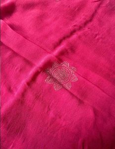 Rani Pink Golden Sequin Saree