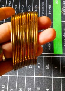 Set of 4 Beautiful Gold Bangles total 30 💛