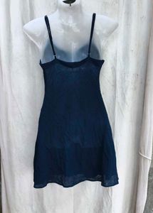 20158. Navy Blue Sheer Slip Dress