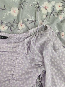 Chic Lavender Polka Dot Top