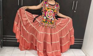 15 miter gher chaniya with kutchi cape side tye up