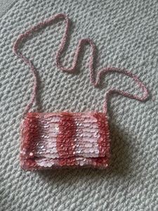 Sparkly Pink Sequin Clutch Bag