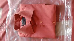 Men's Peach Cotton Casual Shirt
