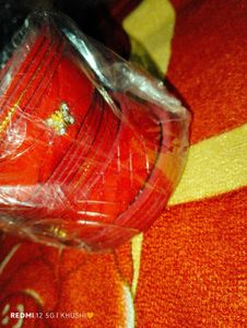 Red Bangles with Embellishments