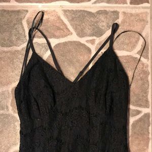 Forever 21 Elegant Black Lace Maxi Dress