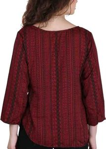 Maroon Printed Top