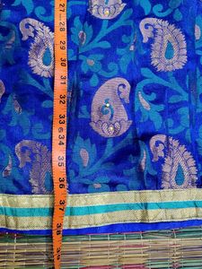 Royal Blue Brocade Saree