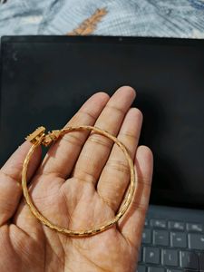 "Gold-Plated Triangle Charm Bracelet with Crystal