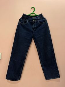 Dark Wash High-Waisted Denim Jeans