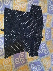 Chic Navy Polka Dot Top