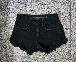 American Eagle Black Denim Shorts