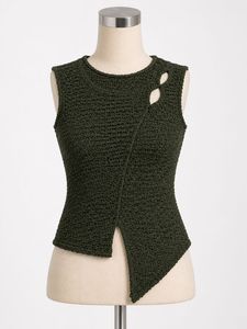 Chic Green Crochet Sleeveless Top