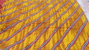 Bandhni With Lahariya Saree