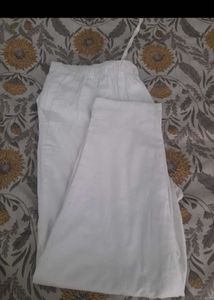 Embroidered Striped Kurta with White Pants