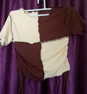 Asymmetrical Lycra Top New- Xs,S,M,L