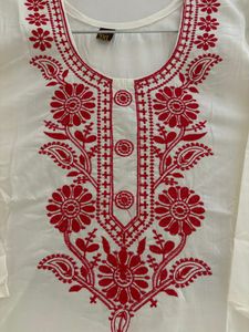 Chikankari Kurti &amp; Cotton Floral Printed Short Kur