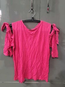 Chic Cold Shoulder Tie-Up Top
